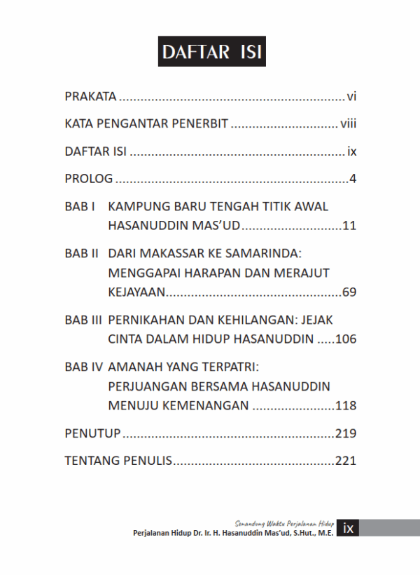 Buku Senandung Waktu Perjalanan Hidup  DR. IR. H. HASANUDDIN MAS’UD, S.HUT., M.E. - Gambar 2