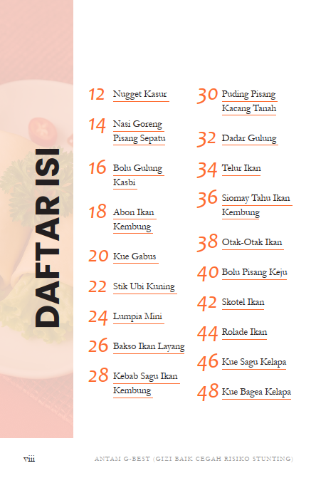 Buku ANTAM G-Best (Gizi Baik Cegah Risiko Stunting) : Transformasi Gizi Berbasis Pangan Lokal Inisiasi Program CSR PT ANTAM Tbk UBPN Maluku Utara - Gambar 2