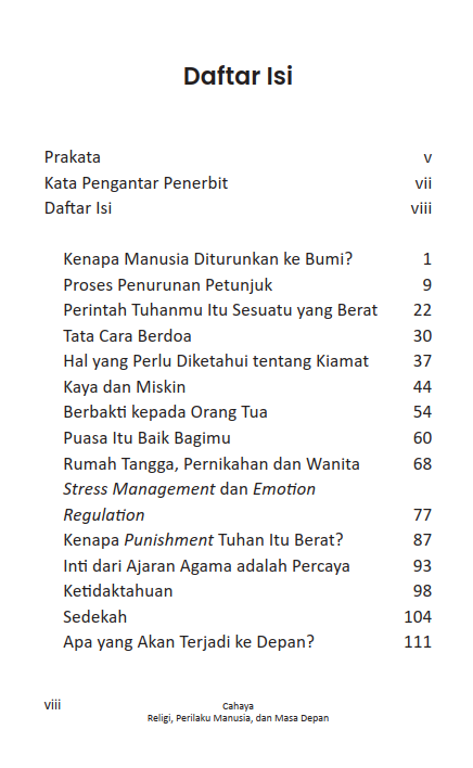 Buku Cahaya Religi, Perilaku Manusia, dan Masa Depan - Gambar 2