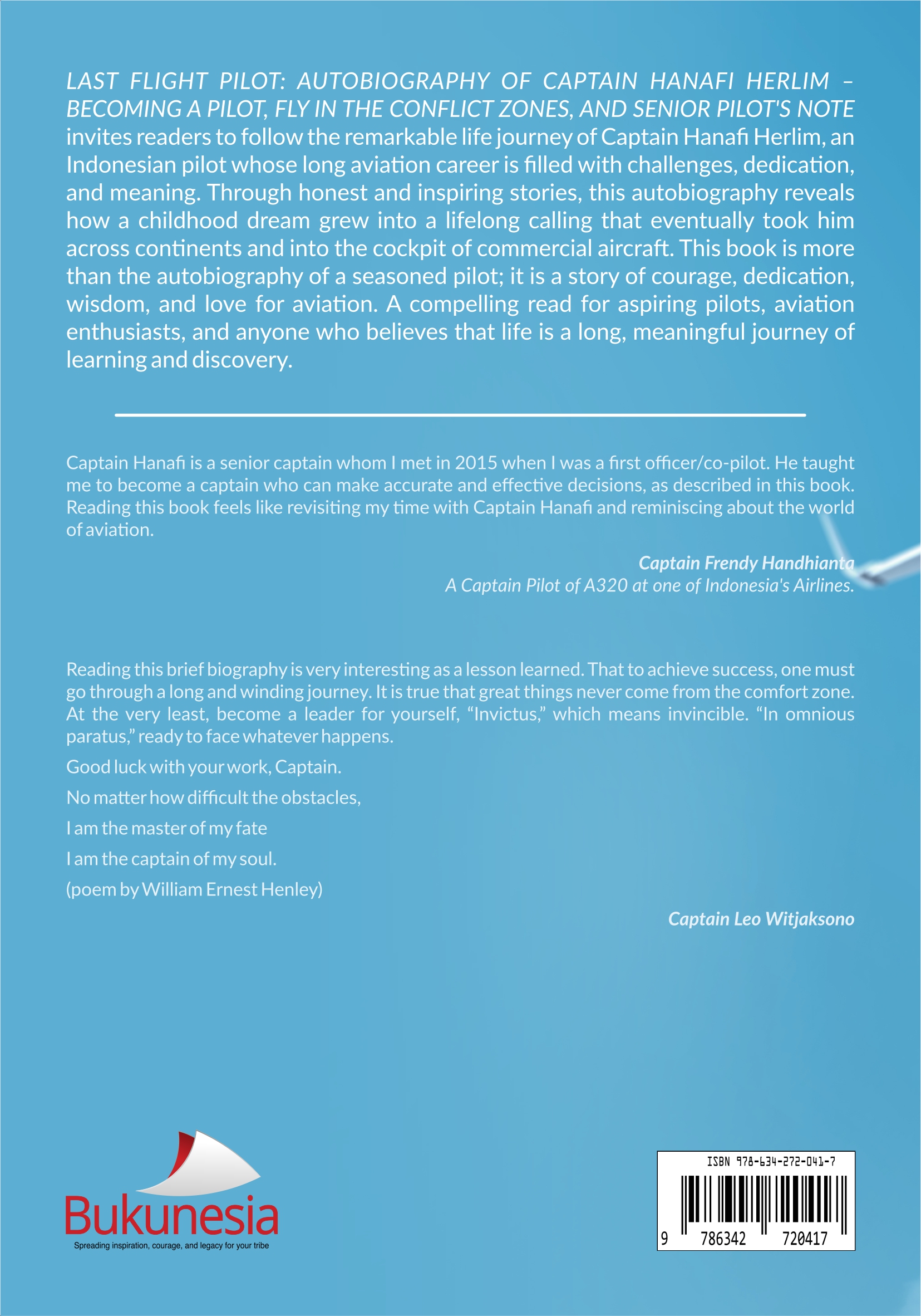 Buku Last Flight Pilot Autobiography of Captain Hanafi Herlim – Becoming A Pilot, Fly In The Conflict Zones, And Senior Pilot’s Note - Gambar 4