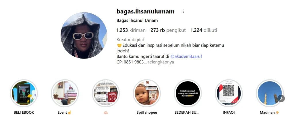 instagram bagas ihsanul umam