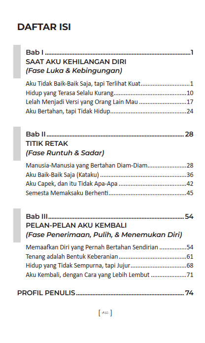 Buku Pelan-Pelan Aku Kembali (Tentang Luka dan Keberanian Menjadi Diri Sendiri) - Gambar 2